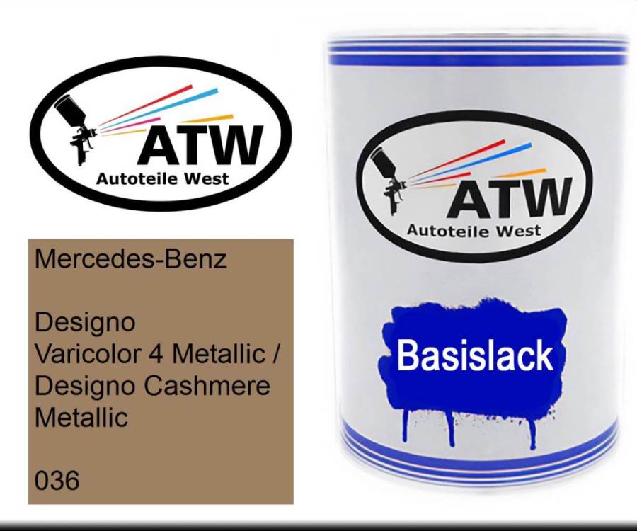 Mercedes-Benz, Designo Varicolor 4 Metallic / Designo Cashmere Metallic, 036: 500ml Lackdose, von ATW Autoteile West.